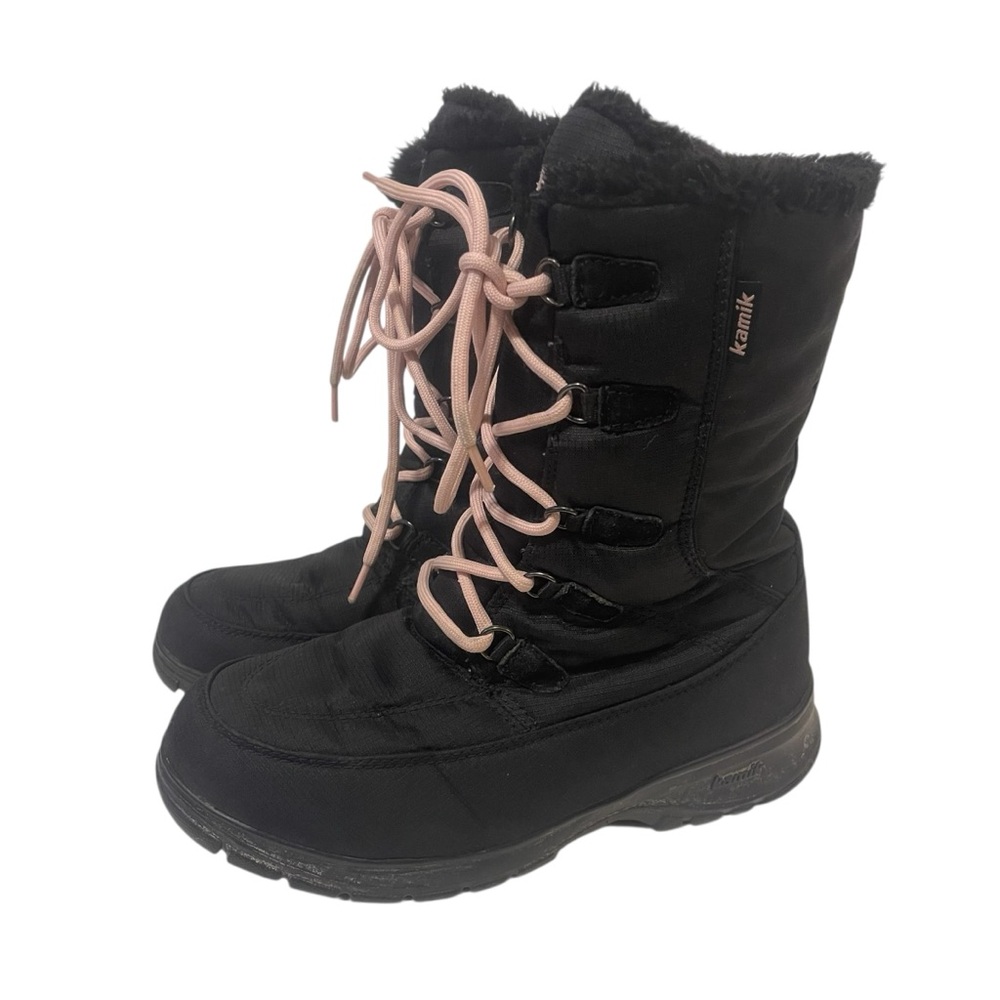 Kamik Brooklyn Women's Black and Pink Winter Boots